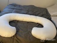 img 1 attached to Pink C-Shaped Maternity Body Pillow With Velvet Cover - INSEN Full Body Pregnancy Pillow For Sleeping review by Marco Carpenter