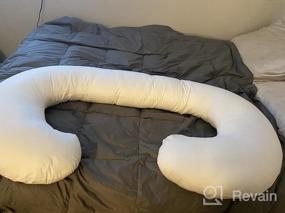 img 6 attached to Pink C-Shaped Maternity Body Pillow With Velvet Cover - INSEN Full Body Pregnancy Pillow For Sleeping