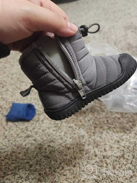 img 1 attached to 👞 Winter Infant Anti Slip Prewalker Shoes and Boots for Boys: Stay Cozy and Safe! review by Robert Olguin