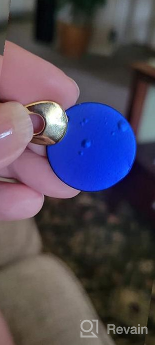 img 1 attached to 💃 YEEVAA Gold Fashion Matte Paint Discs Dangle Earrings—Stylish Statement Jewelry Gift for Women and Girls review by Debbie Daly