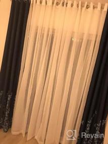 img 7 attached to DWCN Amaranth Red Sheer Curtains - драпировка из искусственной льняной вуали с люверсом сверху, набор из 2 панелей размером 52 x 108 дюймов в длину для окон спальни