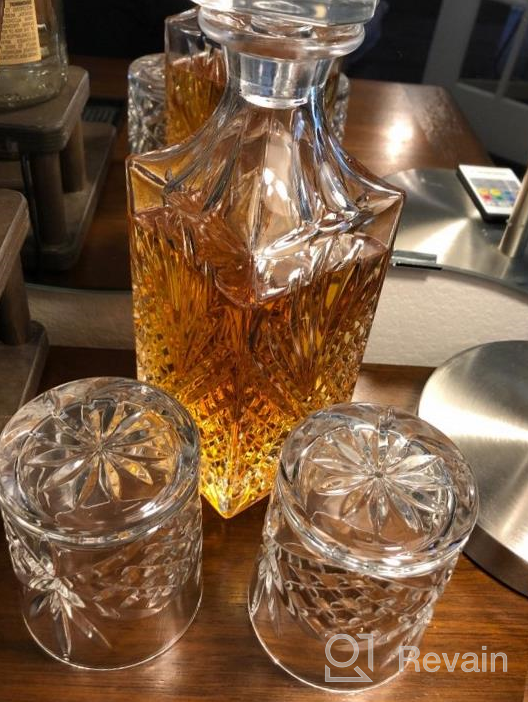 img 1 attached to Whiskey Decanter Set With Whiskey Glasses - Whisky Gifts For Men Whiskey Glass Set For Bourbon Or Scotch Valentines Gifts For Men, Father'S Day Gift review by Alex Barnes