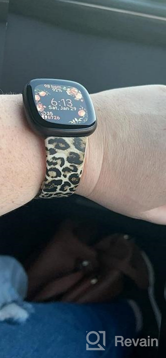 img 1 attached to Stylish Floral Print Bands For Women'S Fitbit Versa 3 And Sense: Maledan Compatible Accessories review by Steve Griffin