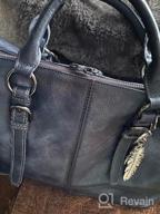 картинка 1 прикреплена к отзыву Винтажная кожаная женская сумка через плечо - дизайнерская большая сумка, верхняя ручка, сумки-портфели и сумки через плечо от Evan Austin