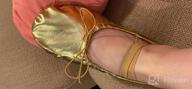 img 1 attached to Split-Sole Suede Womens Ballet Belly Slippers For Ballroom Dancing With Leather Upper review by Justin Cage