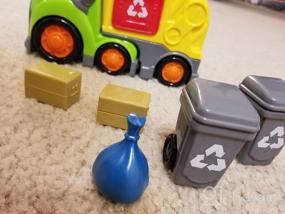 img 5 attached to Garbage Truck Toy Set For 1-4 Year Old Toddlers | 2 Garbage Cans, Bulldozer Forklift, Trash Truck W/ Sound & Light, Recycling Playset | Christmas Birthday Gift Idea For Boys & Girls