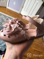 img 1 attached to Vintage Mary Jane Ballet Flats With Pearl Flowers And Bowknot For Toddler Girls - Perfect For Weddings, Parties, And Dress Up review by Lori Williams
