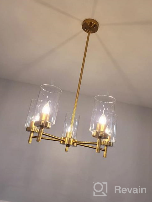 img 1 attached to VINLUZ 3-Light Black Farmhouse Chandelier With Clear Glass Shades, Modern Industrial Pendant Light For Dining Room, Adjustable Wire Semi Flush Ceiling Lighting Fixture review by Tom Herman