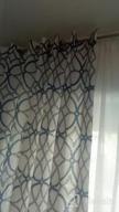 img 1 attached to H.VERSAILTEX Linen Curtains: Modern Geometric Teal/Taupe Print, 84 Inch Length 2 Panels Grommet Sheer Window Draps For Living Room Privacy review by Debbie Dixon