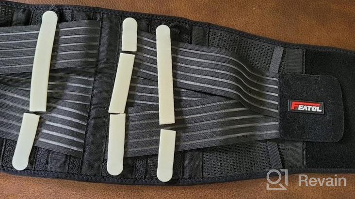 img 1 attached to FEATOL Breathable Back Brace For Lower Back Pain Relief In Women & Men - Herniated Disc, Sciatica, And Scoliosis Support Belt (M) review by Jerry Delozier