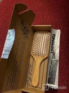 img 1 attached to Eco-Friendly Bamboo Hair Brush With Detangle Tail Comb For Healthy And Silky Hair - Perfect For Men, Women, And Kids review by Julian Davidson