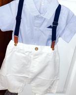 img 1 attached to Formal Infant Suits: Adorable Baby Boy Blue Shorts Set review by Andrea Thomas