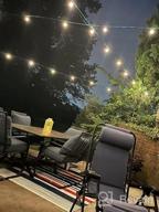 img 1 attached to Waterproof Solar String Lights For Outdoor Use - 27Ft Patio Lights With 13 Shatterproof G40 LED Bulbs, Solar Powered And Ideal For Backyard, Garden, Porch, Deck, Bistro, Camping, And Party Decor review by Scott Bradford