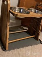 img 1 attached to Adjustable Elevated Dog Bowl Stand With Two Collapsible Bowls - Emfogo Wooden Raised Feeder For Small, Medium, And Large Dogs And Cats. Adjustable Height For Optimal Comfort And Convenience. review by Eddie Orrell