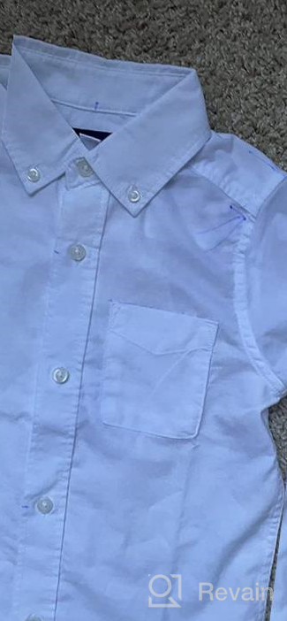 img 1 attached to Boys' Short Sleeve 👔 Oxford Shirt by The Children's Place review by Jeff Vasquez