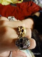 img 1 attached to Jude Jewelers Stainless Steel Gothic Skull Vintage Masonic Biker Ring: A Statement Piece for Bold Style and Edge review by Maurice Rivera
