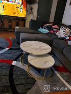 img 1 attached to Contemporary Nesting Coffee Table Set With Faux Marble Top And Gold Legs - Perfect Accent For Modern Living Rooms review by Stephen Hobbs