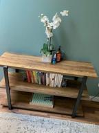 img 1 attached to Rustic Oak Console Table With 3-Tier Shelf Ideal For Living Room Or Hallway review by Edgar Clark