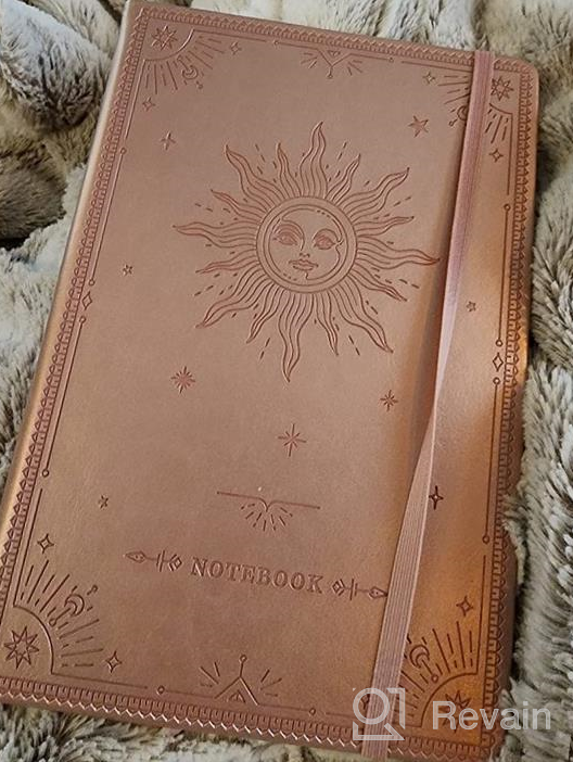 img 1 attached to The Sun: Premium Ruled Notebook With Thick Pages, Dividers, And Pocket - Classic Faux Leather Design For Writing And Journaling review by Ronnie Cole