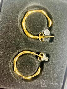 img 7 attached to 14K Gold Plated Hoop Earrings For Women In Silver, Rose Gold, And Gold - Stylish And Trendy Jewelry