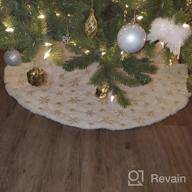 img 1 attached to Make Your Christmas Merry With AOGU'S 48 Inch Buffalo Plaid Snowflake Tree Skirt Decoration! review by James Ohlrogge