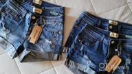 img 1 attached to Get Trendy With HOCAIES Women'S Juniors Mid Rise Folded Hem Denim Shorts review by Claudia Green