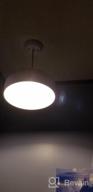 картинка 1 прикреплена к отзыву Tomons Modern Lantern Pendant Light With LED Bulb - Wood Pattern Dome Industrial Ceiling Hanging Lamp For Kitchen Island, Dining Room, And Bedroom In Sleek Black Finish от Junee Mauck