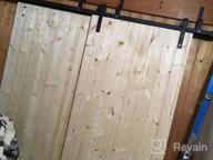 img 1 attached to Rustic Black Double Sliding Barn Door Hardware Kit For Closet Or Cabinet Doors - 6.6FT Track Included - DIYHD review by Tyson Burch