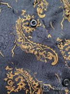 img 1 attached to Men'S Paisley Floral Dress Shirt With Collar Pin Brooch Long Sleeve DiBanGu review by Kyle Rose