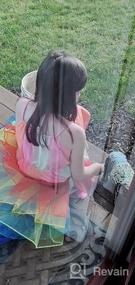 img 7 attached to Женская многоцветная радужная многоуровневая кружевная юбка из органзы с регулируемой лентой, один размер