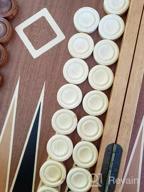 img 1 attached to Premium Wooden Backgammon Set - Classic Board Game For Kids And Adults, With Foldable Design And Strategic Gameplay - Introducing The Woodronic 17 review by Keith Saywon