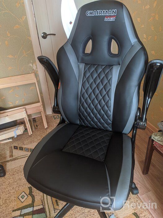 img 1 attached to Gaming chair Chairman GAME 15, upholstery: imitation leather, color: black/grey review by Agata Zubrzycka ᠌