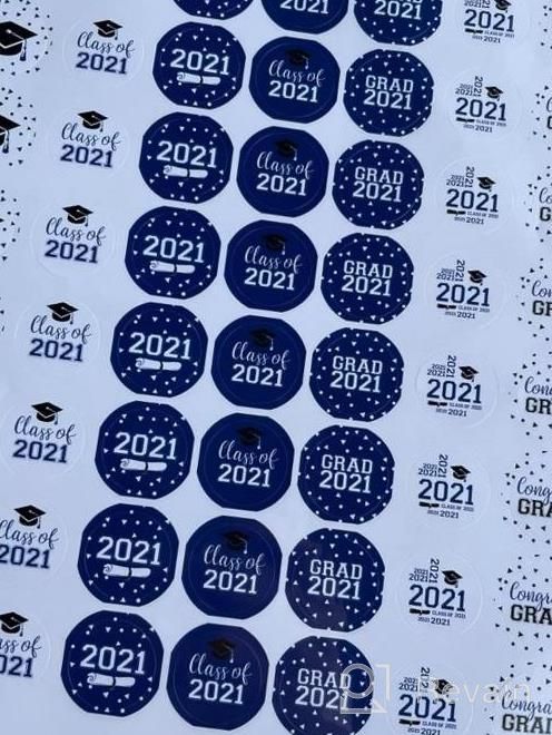img 1 attached to Class Of 2023 Graduation Stickers For Candy & Chocolate Drops - 180 Count In Red & White review by Hannah Curi