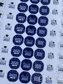 img 5 attached to Class Of 2023 Graduation Stickers For Candy & Chocolate Drops - 180 Count In Red & White