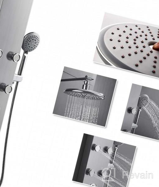 img 1 attached to ROVATE Brushed Stainless Steel Shower Panel Tower System With Adjustable Rainfall Shower Head, 6 Body Massage Jets, And 5-Function Handheld Shower For Ultimate Shower Experience review by Vincent Lott