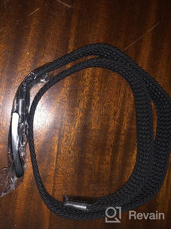 img 1 attached to Upgrade your Business Style with Bluecton Elastic Stretch Braided Men's Belt Accessories review by Shane Miller