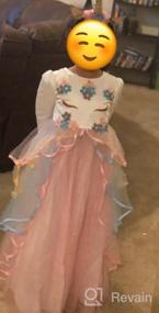 img 6 attached to Макси-платье принцессы единорога для девочек с длинными рукавами, идеально подходящее для дней рождения, театрализованных представлений, свадеб, Хэллоуина и карнавалов, с повязкой на голову - HIHCBF