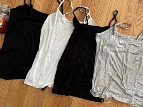 img 5 attached to Lightweight And Stretchy Women'S Cami Tank Tops - 4-Pack, Adjustable Straps - Orrpally Basic Collection