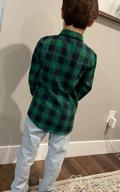 img 1 attached to Yinggeli Boys Girls Plaid Flannel Dress Shirts 👕 - Long Sleeve Button Down - Sizes 2T to 8T review by Arnold Robles