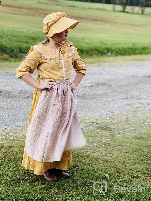 img 1 attached to Step Back In Time With ReliBeauty'S Pioneer Girl Costume - Colonial Prairie Dress In Stunning Yellow review by Joseph Anderson