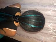 img 1 attached to Get Party-Ready With SWACC'S 7 Pcs Full Head Teal Blue Hair Extensions - 22-Inch Clip-On Synthetic Hairpieces With Colored Hair Streaks review by Sopheak Kupke