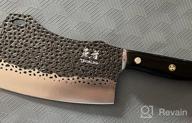 картинка 1 прикреплена к отзыву ENOKING Hand Forged Serbian Chefs Knife - German High Carbon Stainless Steel Butcher Knife For Meat Cutting With Full Tang & Gift Box от Ryan Richards