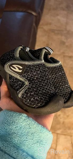 img 1 attached to Breathable Lightweight Grey Toddler Sneakers – GUBARUN Boys' Shoes review by Brad King