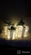 img 1 attached to Set Of 3 Pre-Lit LED Light Up Christmas Gift Boxes Ornament Decorations For Indoor Outdoor Xmas Tree Home Yard Lawn Decor review by Bob Berry