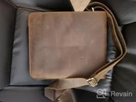 img 1 attached to Stylish & Compact: Kattee Leather Messenger Bag For Men, Perfect For A 10" Laptop review by Rico Dantzler