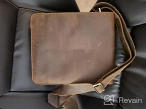 img 6 attached to Stylish & Compact: Kattee Leather Messenger Bag For Men, Perfect For A 10" Laptop