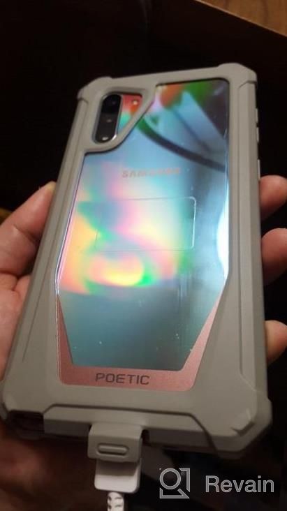img 1 attached to Rugged Clear Case For Samsung Galaxy Note 10 With Hybrid Bumper Cover, Wireless Charging Support, Guardian Series Without Built-In-Screen Protector, Black Poetic Galaxy Note 10 Case review by Rodney Shepherd