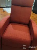 img 1 attached to JUMMICO Fabric Recliner Chair With Adjustable Home Theater Single Sofa Furniture, Thick Seat Cushion And Backrest For Modern Living Room - Beige review by Nick Palacio