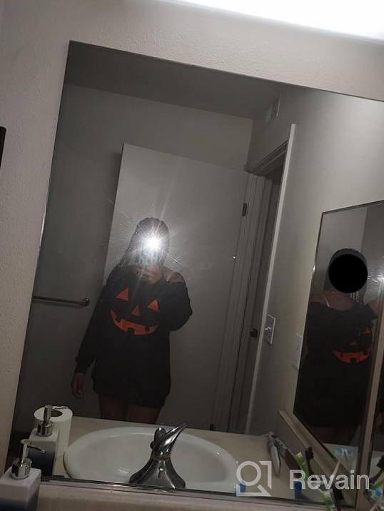 img 1 attached to Lymanchi Women Slouchy Shirts Halloween Pumpkin Long Sleeve Sweatshirts Pullover review by Matthew Maggot