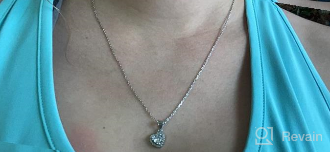 img 1 attached to Mother Daughter Necklace: Cubic Zirconia Love Pendant - Perfect Mother's Day Gift review by Michael Robertson